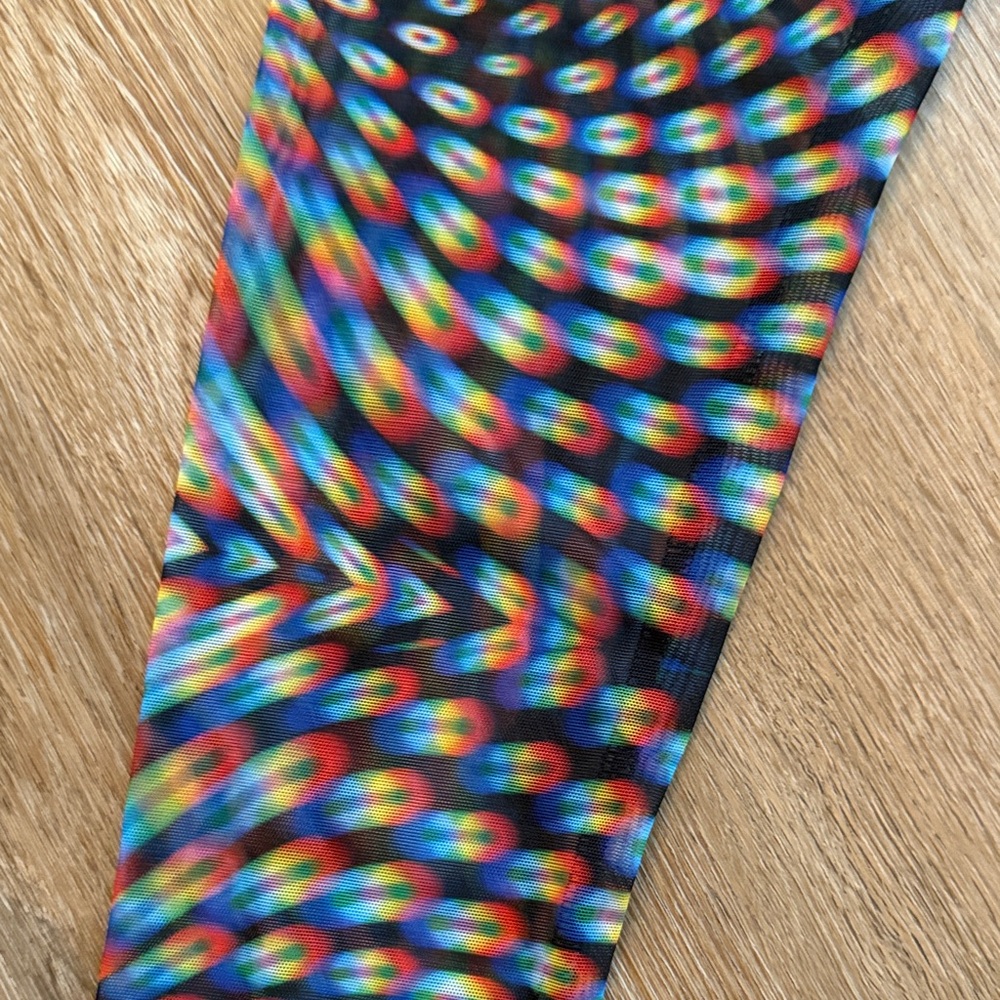 Badinka Micro Mesh Colorful Patterned Leggings - Picture 10 of 11